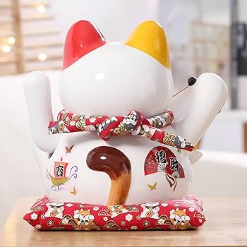 Amazon.com: ZMQJEQANBG Maneki Neko Lucky Cat Waving Arm for